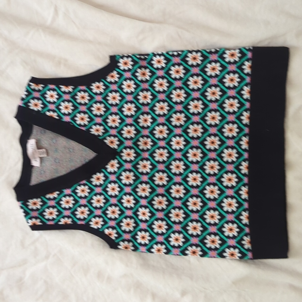 Y2K Anthropologie Maeve Jacquard Sweater Vest size XS NWT